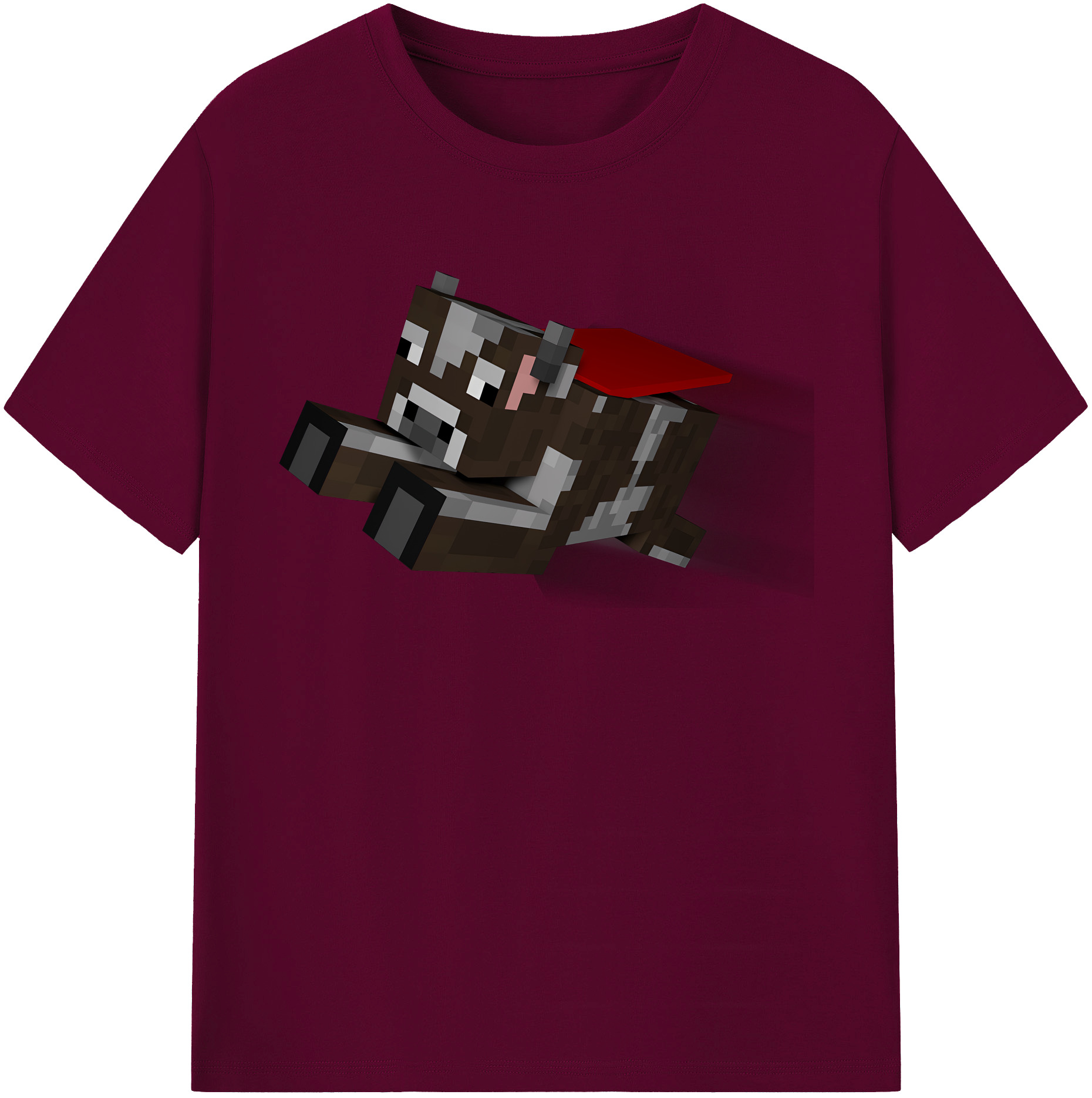 （画像用） マインクラフト ブロックの世界 Minecraft MC Block world レディースカジュアルプリントTシャツ（綿100％）